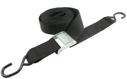 Erickson 01215 Black 2" x 15' Motorcycle/ATV Cam Buckle Tie-Down Strap