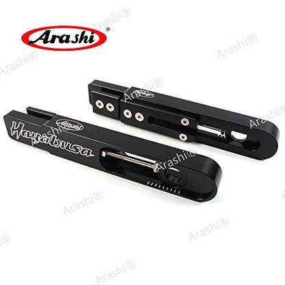 Arashi Black 6.7"-9.8" Swingarm Extensions Brake line Chain Kit for Suzuki Hayabusa GSXR 1300 Gen 2 3 2008-2019 2020-2024 Non-ABS, Motorcycle modification Accessories Parts CNC Aluminum
