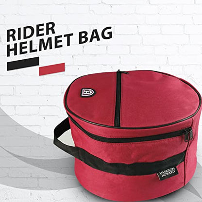 Harrison Howard Equestrian Motorcycle Riding Waterproof Helmet Bag Helmet Case Storage Carring Bag - color: Red