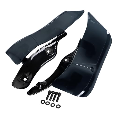 Smoke Adjustable Fairing Air Deflectors Side Wing Windshield for Harley Road Glide 2015-2023 - color: Smoke