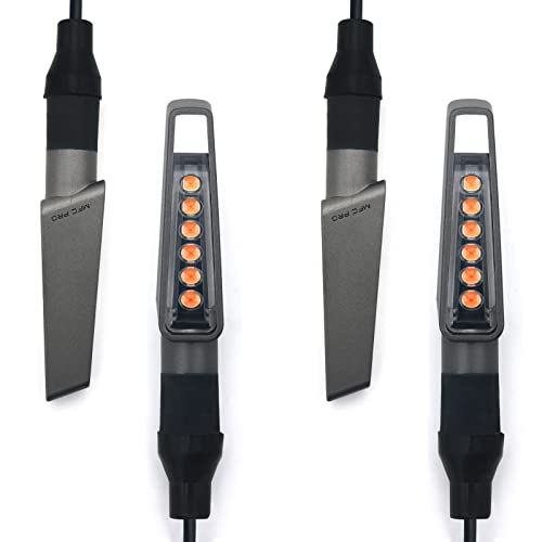 Mini Led Turn Signal Lights for MT-07 MT-09 FZ-09 MT-10 YZF R1 R3 R6 R25 FJ09 FZ07 FZ1CB1000RR(No Sequential, Space Grey-4pcs) - color: Space Grey-4pcs, size: No Sequential
