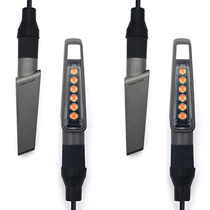 Mini Led Turn Signal Lights for MT-07 MT-09 FZ-09 MT-10 YZF R1 R3 R6 R25 FJ09 FZ07 FZ1CB1000RR(No Sequential, Space Grey-4pcs) - color: Space Grey-4pcs, size: No Sequential