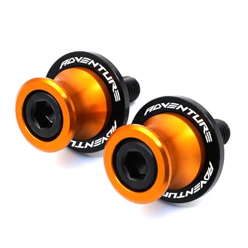Compatible with 2025 390 ADVENTURE 2026 790 890 ADVENTURE R 890ADV 1290 Super ADV 690 SMC-R M10 CNC Motorcycle Swingarm Spools Slider Stand Screws - color: Orange