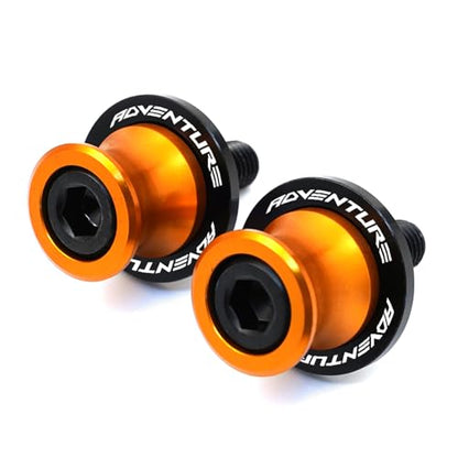 Compatible with 2025 390 ADVENTURE 2026 790 890 ADVENTURE R 890ADV 1290 Super ADV 690 SMC-R M10 CNC Motorcycle Swingarm Spools Slider Stand Screws - color: Orange