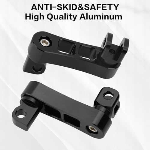Highway Footpegs Adjustable Passenger Foot Pegs 2 1/4" Extension Brackets FootPeg Conpatible for Harley Dyna Sportster Softail Touring with Support Foot Pegs (Black) - color: Black