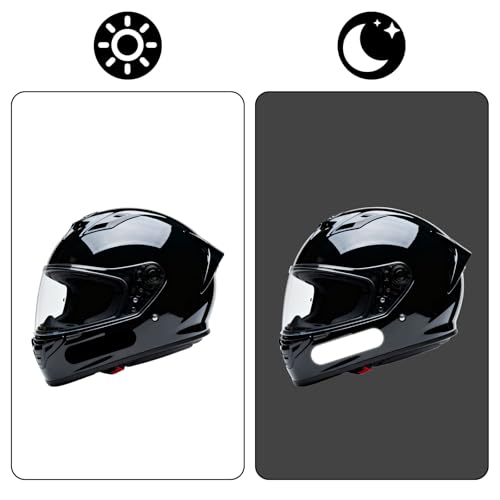 20pcs Motorcycle Helmet Reflective Stickers, High Visibility Black Safety Reflective Waterproof Decals Tapes Night Riding Safety Stickers Accessories for Motorcycle Bike Scooter Strollers Helmets