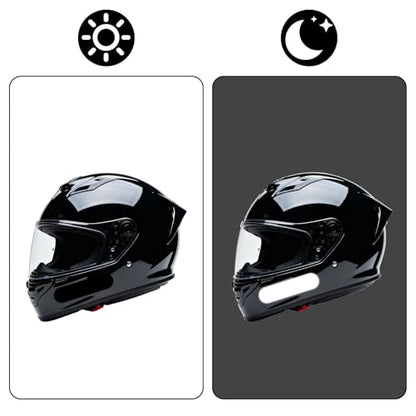 20pcs Motorcycle Helmet Reflective Stickers, High Visibility Black Safety Reflective Waterproof Decals Tapes Night Riding Safety Stickers Accessories for Motorcycle Bike Scooter Strollers Helmets