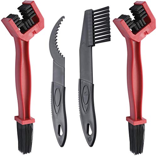 Chain Crankset Brush Bicycle Chain Cleaner Tool for Motorcycle MTB Mountain Road Bike - color: Red