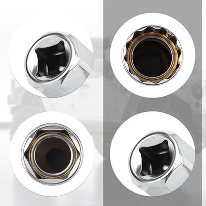 5PCS Car Magnetic Spark Plug Socket Set,Thin Wall & 6-point 14mm 16mm 13/16" 9/16" 5/8 Spark Plug Socket,3/8" Drive Car Sparks Plugs Sockets Automotive Accessories - color: 5PCS Set