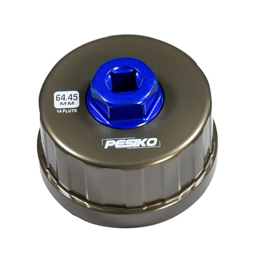 64mm 14 Flute Oil Filter Wrench for Toyota, Lexus and Scion, Precision Machined Aircraft Aluminum Oil Filter Removal Tool for Easily Remove Oil Filter - size: 64mm Oil Filter Wrench