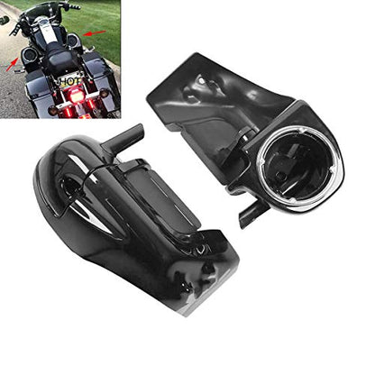 XFMT Lower Fairing Motorcycle Lower Vented Leg Fairing with 6.5" Speaker Pods Fit For Harley Davidson Touring Road King Street Glide Electra Glide 1983-2013, Vivid Black - color: W/ Speaker Pods For '83-'13