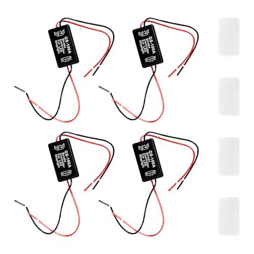 4 PCS Flash Strobe Controller, GS-100A 12-24V Car LED Flasher Module for Brake Light Tail Stop Light, Universal Flashing Strobe Blinking Controller for Car Truck Motorcycle - color: 4pcs