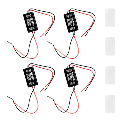 4 PCS Flash Strobe Controller, GS-100A 12-24V Car LED Flasher Module for Brake Light Tail Stop Light, Universal Flashing Strobe Blinking Controller for Car Truck Motorcycle - color: 4pcs