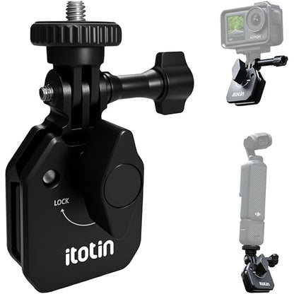 Motorcycle Windshield Clip Mount for Action Camera, Aluminum Motorbike Windshield Clamp for Insta360 X3/X4/X5, GoPro 9/10/11/12/13, DJI Osmo Action 3/4/5/6, Osmo Pocket 3/360/ Nano Accessories