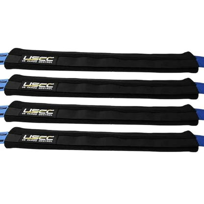 US Cargo Control 2" x 20" Fleece Sleeve Protector for Tie Downs with Hook and Loop Closure, Strap Protector for 2 Inch Ratchet Straps, 1/2 Inch Thick to Protect Your Straps and Cargo Items - 4 Pack - size: 4 Sleeves