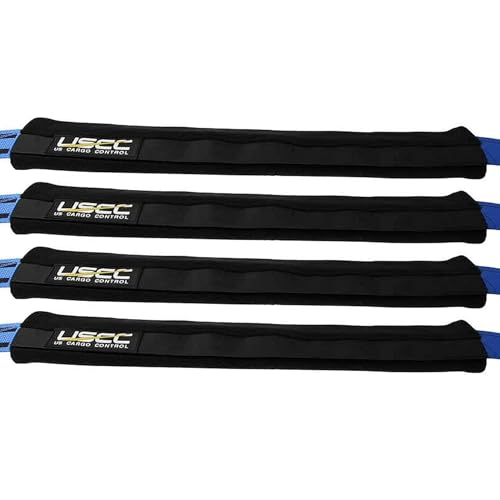 US Cargo Control 2" x 20" Fleece Sleeve Protector for Tie Downs with Hook and Loop Closure, Strap Protector for 2 Inch Ratchet Straps, 1/2 Inch Thick to Protect Your Straps and Cargo Items - 4 Pack - size: 4 Sleeves