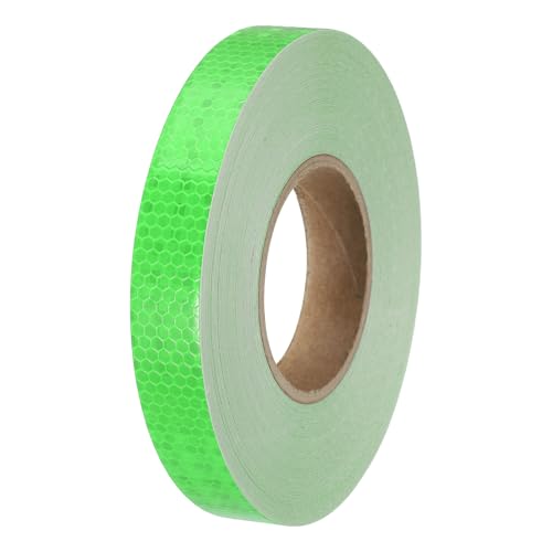 PATIKIL Reflective Tape, 1 Inch x 164 ft Waterproof Self Adhesive High Visibility Caution Warning Safety Tape Outdoor Reflector for Trucks Trailers Cars, Green - color: Green, size: 1 IN x 164 FT