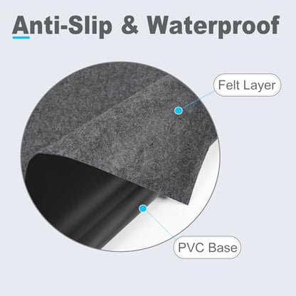 4.9 x 9.2 ft Garage Floor Mat for Under Car & Golf Cart, Oil Spill Mat to Protect Floor from Drips, Spills, Stains & Splashes - Garage Rugs for Garage, Shop & Parking