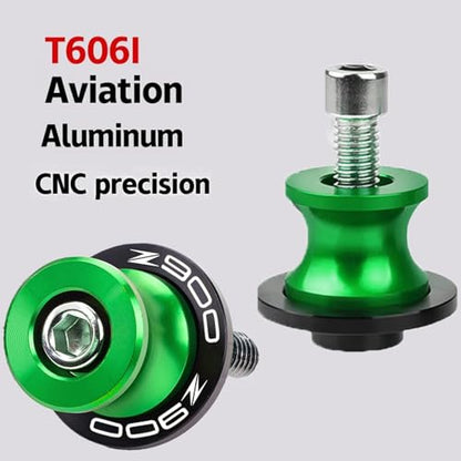 For Z900 2017-2025 8MM Swing arm Spools Slider Stand M8 x1.5 Green for KAW&-ASA*KI Z900 SE Performance Z900RS 2017 2018 2019 2020 2021 2022 2023 2024 2025 - color: SS-Green