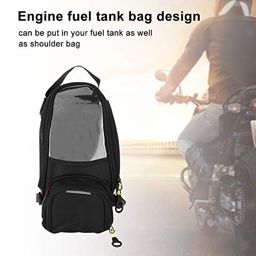 Tbest Tank Bag Motorcycle Magnetic,Bag Bags Fuel Navigation Saddlebag Large Transparent Window Motorcycle Backpack