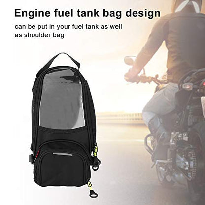 Tbest Tank Bag Motorcycle Magnetic,Bag Bags Fuel Navigation Saddlebag Large Transparent Window Motorcycle Backpack