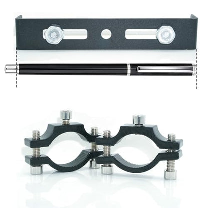 10mm Motorcycle Turn Signal Light Bracket, 2pcs Universal Bicycle Indicator Lamps Pipe Clamp Light Black Metal Turn Signal Bar Mounts Brackets Holder Accessories