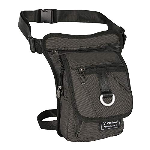 Waterproof Airsoft Tactical Drop Leg Pouch Bag Panel Motorcycle Bag - color: A-Black