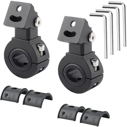 Motorcycle Mounting Bracket Kit 18-32mm Horizontal Bull Bar Mounting Bracket,Adjustable Headlight Fog Light Mounting Holder, Universal Spotlight Bracket - 2set - style: 18-32mm