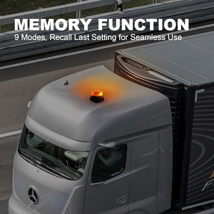 Agrieyes Beacon Light with Reverse Alarm, Amber Flashing and Rotating Emergency Warning Caution Safety Lights for Vehicles, Trucks, Tractor Forklift and Postal - size: Screw1