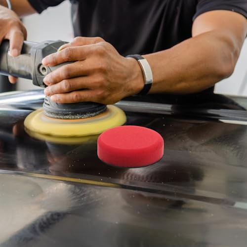 Amosfun Car Detailing Kit Waxing Polishing Sponge Hand Polishing Pad Buffer Polisher Pad for Cars Motorcycles Boats Home Furniture