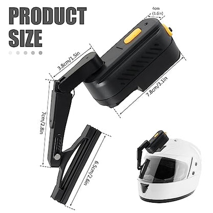 Motorcycle Helmet Wiper, 1200mAh Rechargeable Motorcycle Helmet Windshield Wiper, 2 Adjustable Speeds Retractable Universal, Universal Waterproof Helmett Windshield Wipers, Compatible with Most Visor
