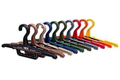 HICE - Garrison Heavy Duty Hanger | Original Heavy Duty Clothes & Equipment Hanger | 150 lb Load Capacity | Durable High Impact Resin | for Police, Military, Workwear & Clothing (Dark Green, Set of 2) - color: Dark Green