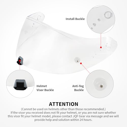 T520 Visor Full Face Helmet Shield Compatible with T520/ ST1400/ R1 Air Motorcycle Replacement Accessories (Clear) - color: Clear