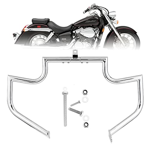 Kinglemc Crash Bar Engine Guard Highway Bar for Honda 750 VT750 VT750C VT400 Shadow Aero Phantom Spirit (Silver) - color: Ordinary-Chrome