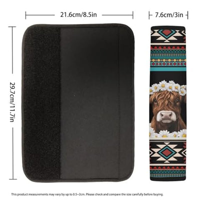GIFTPUZZ Aztec Yak 2Pcs Car Seat Belt Cover Pads Baseball Ghost Pattern Shoulder Seatbelt Pads Cover Car Seatbelt Shoulder Strap Cushion Pads Universal Fit for Cars Bags - color: Aztec Yak