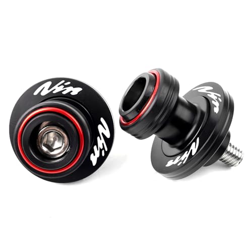 Compatible with Ninja 650 2025 Ninja 500 SE 400 NINJA 1100SX 1000SX 2017-2024 2025 ZX4RR 2026 ZX6R ZX10R ZH2 CNC Motorcycle Swingarm Spool Sliders Stand Screws (Red) - color: Red