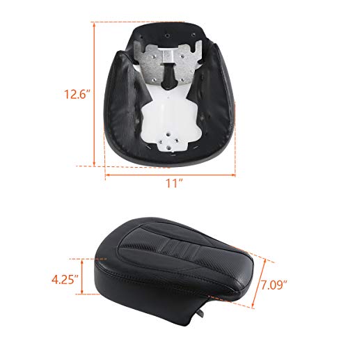 SLMOTO Motorcycle Front Rear Seat for Harley, Detachable Driver & Passenger Seat, Fit For Harley CVO Road King Road Street Electra Glide Ultra Limited 2009-2023 - color: StyleA Black Seat