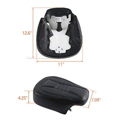 SLMOTO Motorcycle Front Rear Seat for Harley, Detachable Driver & Passenger Seat, Fit For Harley CVO Road King Road Street Electra Glide Ultra Limited 2009-2023 - color: StyleA Black Seat