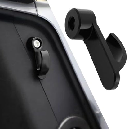 2Pcs Motorcycle Handlebar Hook CNC Aluminium Helmet Hook Suitable for Motorcycle Helmets Gloves Cups(Black) - color: Black