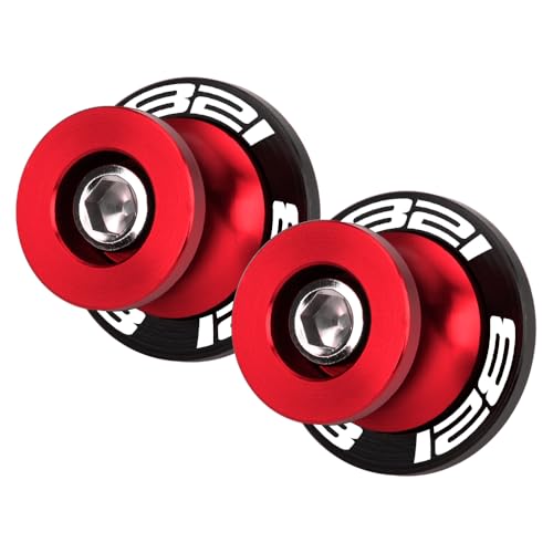 M6 Swingarm Spools for Motorcycles For Monster 821 2014-2021 Durable CNC Aluminum Sliders for Maintenance & Rear Swingarm Protection (See details below) Accessories (Red) - color: Red