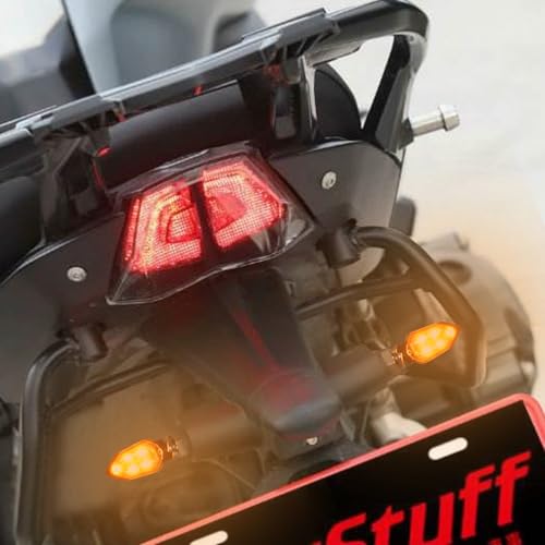 Kinstecks 4PCS Mini Motorcycle Indicators Turning Indicators Turn Signal Lights 12V for Motorcycle Motorbike Scooter Quad Cruiser Harley Kawasaki Yamaha Suzuki Off Road