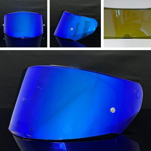 Assault Helmet Visor,Motorcycle Helmet Shield Replacement UV Protection Windshield Compatible With Assault,Stream,Rapid,Storm,FF320,FF328,FF353,FF800(Revo Deep Blue) - color: Revo Deep Blue