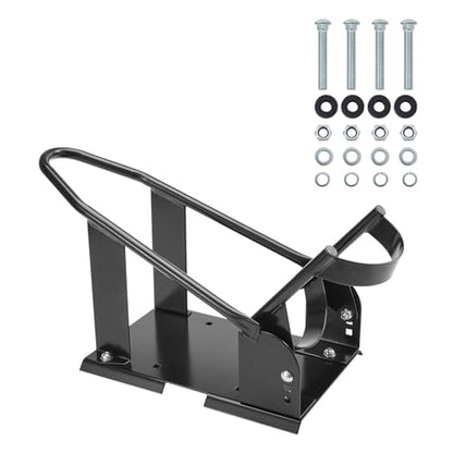 VEVOR Motorcycle Wheel Chock, Max. 1800 lbs Heavy Duty Motorcycle Stand, with 3 Adjustable Holes, Durable Steel Motorbike Front Tire Bracket, Fits 15"-21" Wheels, Work with Off-Road and Regular Bikes