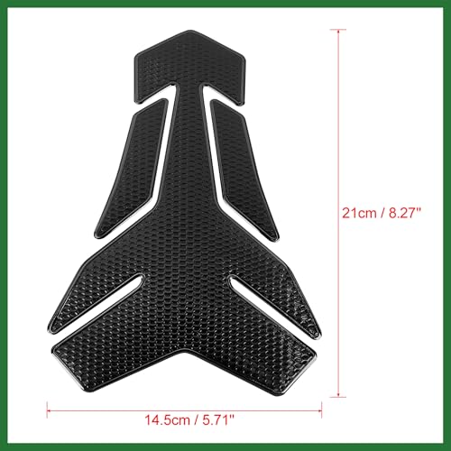 Motoforti Motorcycle Gas Oil Fuel Tank Protector PVC Rubber Pad Emblem Badge Sticker Black Protector Decal Long-Lasting