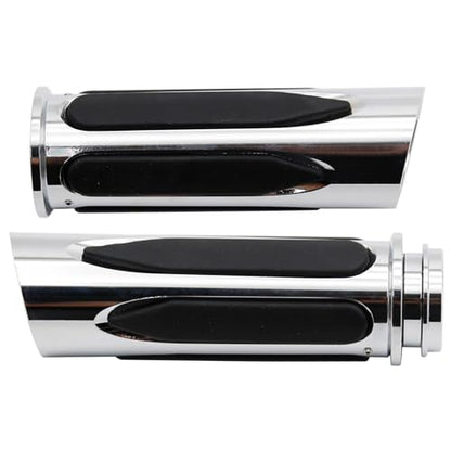 Electronic Throttle Control Grips, Replacement for Harley Davidson Touring, Softail, Dyna Models (Road Glide, Street Glide, Road King, Electra Glide, Fat Boy) - color: Silver
