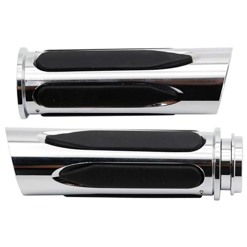 Electronic Throttle Control Grips, Replacement for Harley Davidson Touring, Softail, Dyna Models (Road Glide, Street Glide, Road King, Electra Glide, Fat Boy) - color: Silver