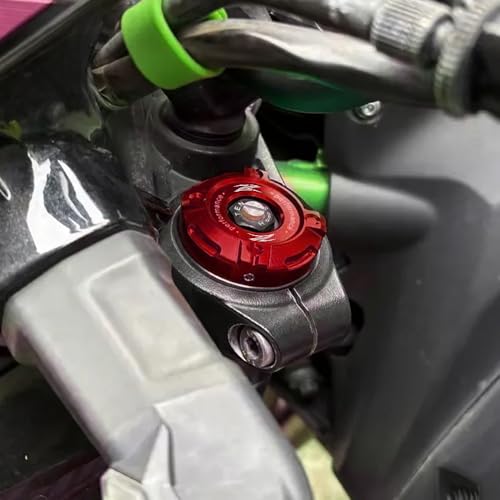 Compatible with Kawasaki Z900 Z650 Z 900 650 Z650 ABS RS SE 2017 2018 2019 2020 2021 2022 2023 2024 2025 Motorcycle Accessories CNC Aluminum Front Forks Trim Cover Cap (Red) - color: Red