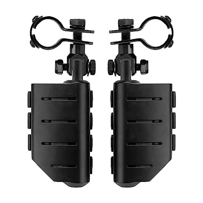 VGMOTO Motorcycle 1.25" Highway Footpegs Adjustable Foot Pegs Footrests with Clamps Mounts kit Compatible with Harley Touring Sportster Softail Road Glide Street Glide with 1 1/4 inch Engine Guard - color: Black-Style C