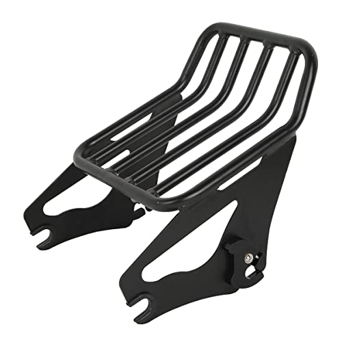 Black Detachable Sissy Bar Passenger Backrest Upright Passenger Backrest Pad & Luggage Rack Fit for 2009-2025 Harley Touring Road King Street Glide Road Glide - color: Black #4