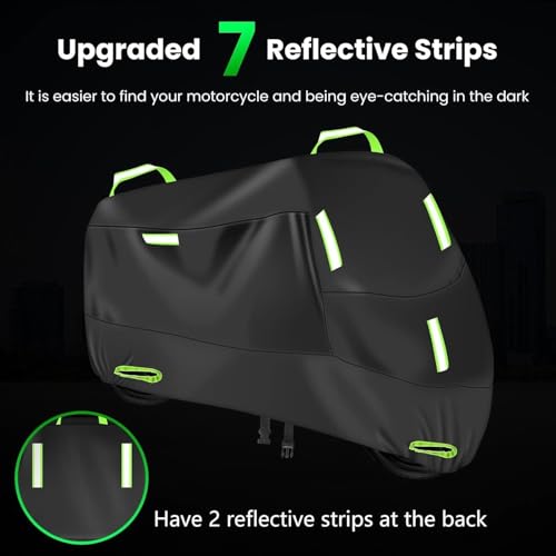 Motorcycle Cover for Kawasaki Vulcan 1700 Voyager 2009-2024, Outdoor Durable Motorcycle Protective Cover, Motorbike Cover All Weather, All-Season Protection Outdoor Accessories